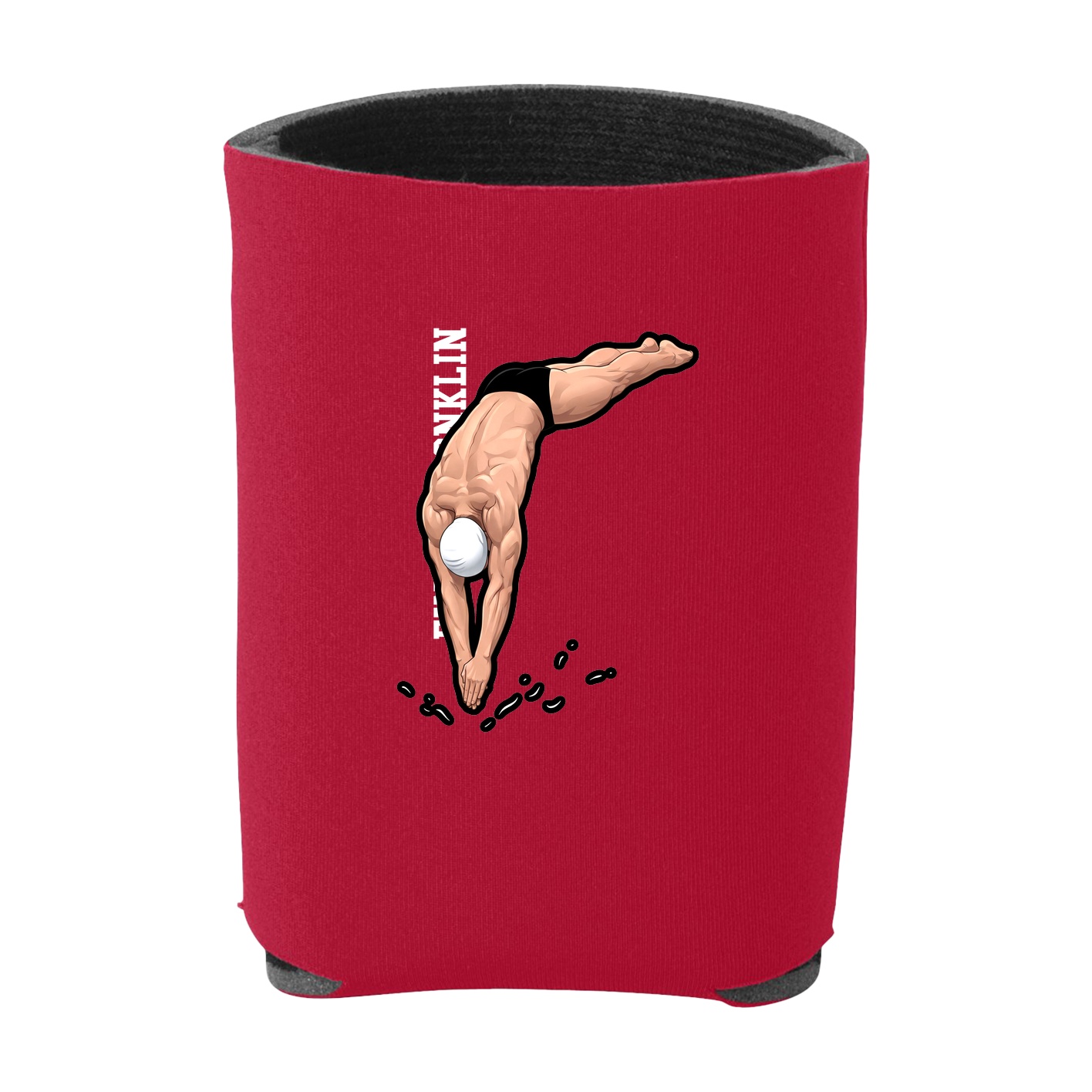 Can Holder — Name Vertical in Red