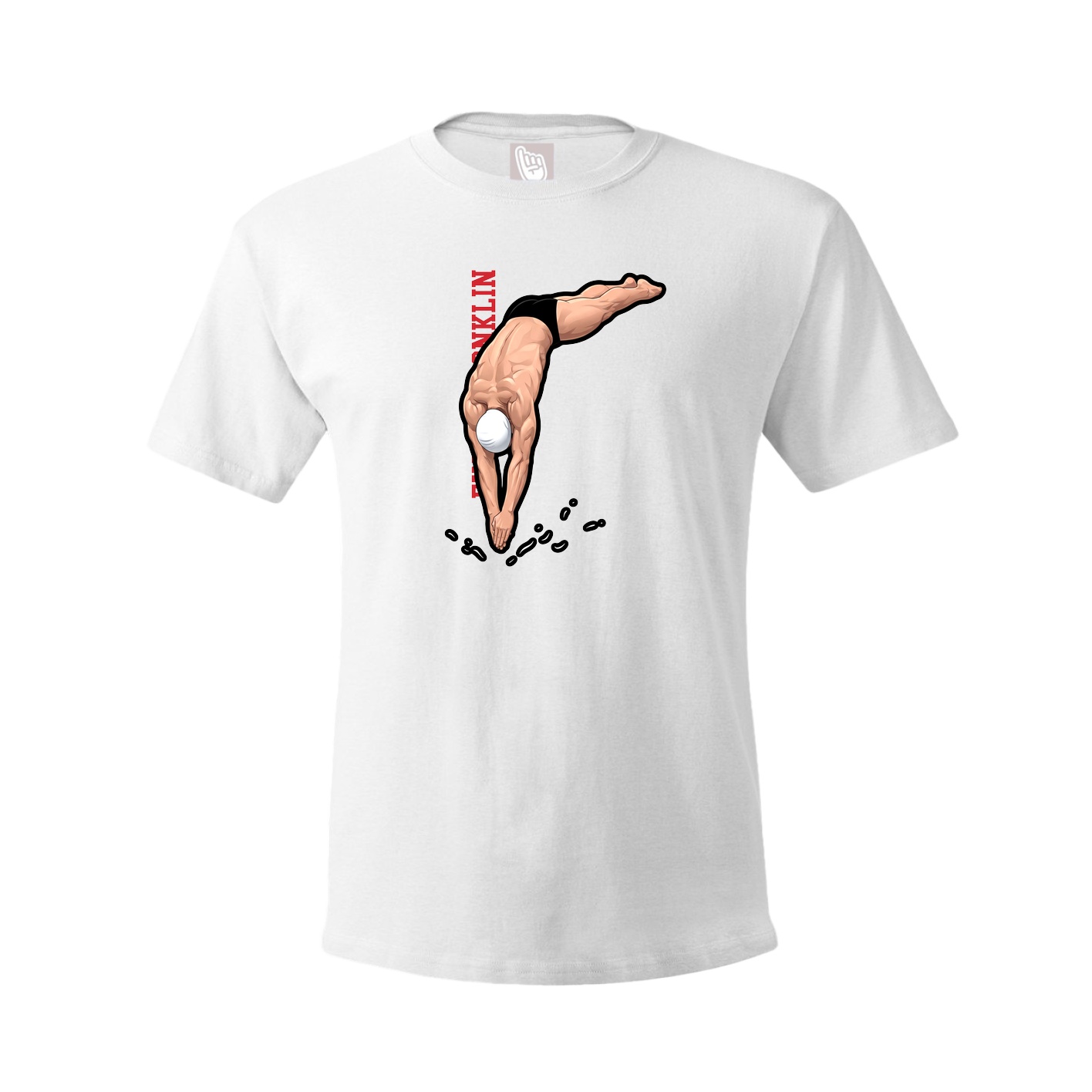 Youth Tee — Name Vertical in White