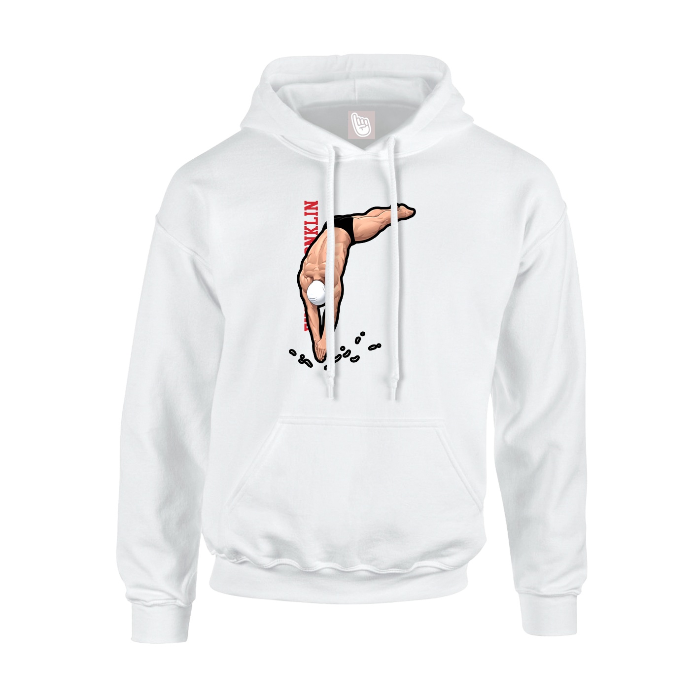 Youth Hoodie — Name Vertical in White