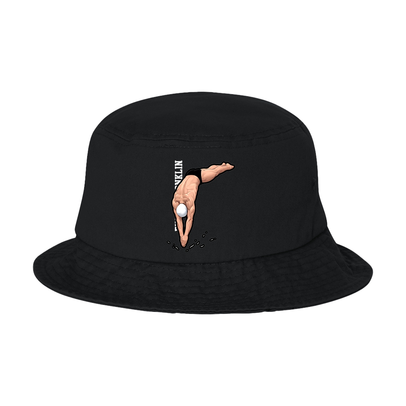 Bucket Cap — Name Vertical in Black