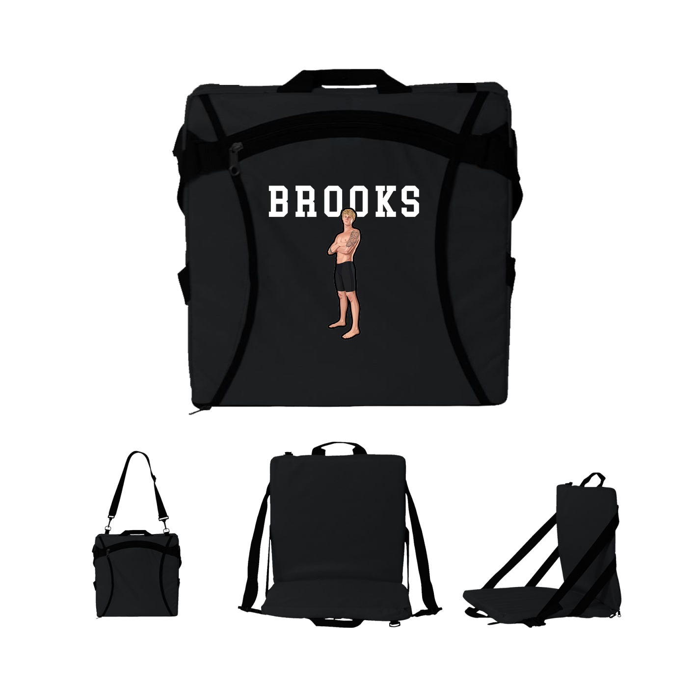 Folding Stadium Seat — Shirsey in Black