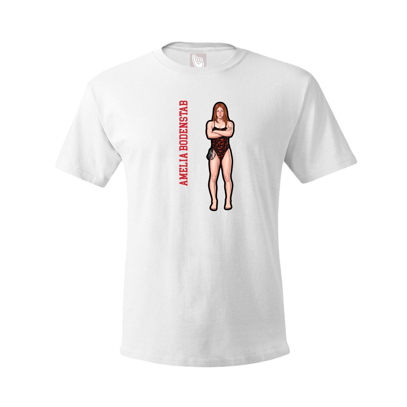 Youth Tee — Name Vertical in White