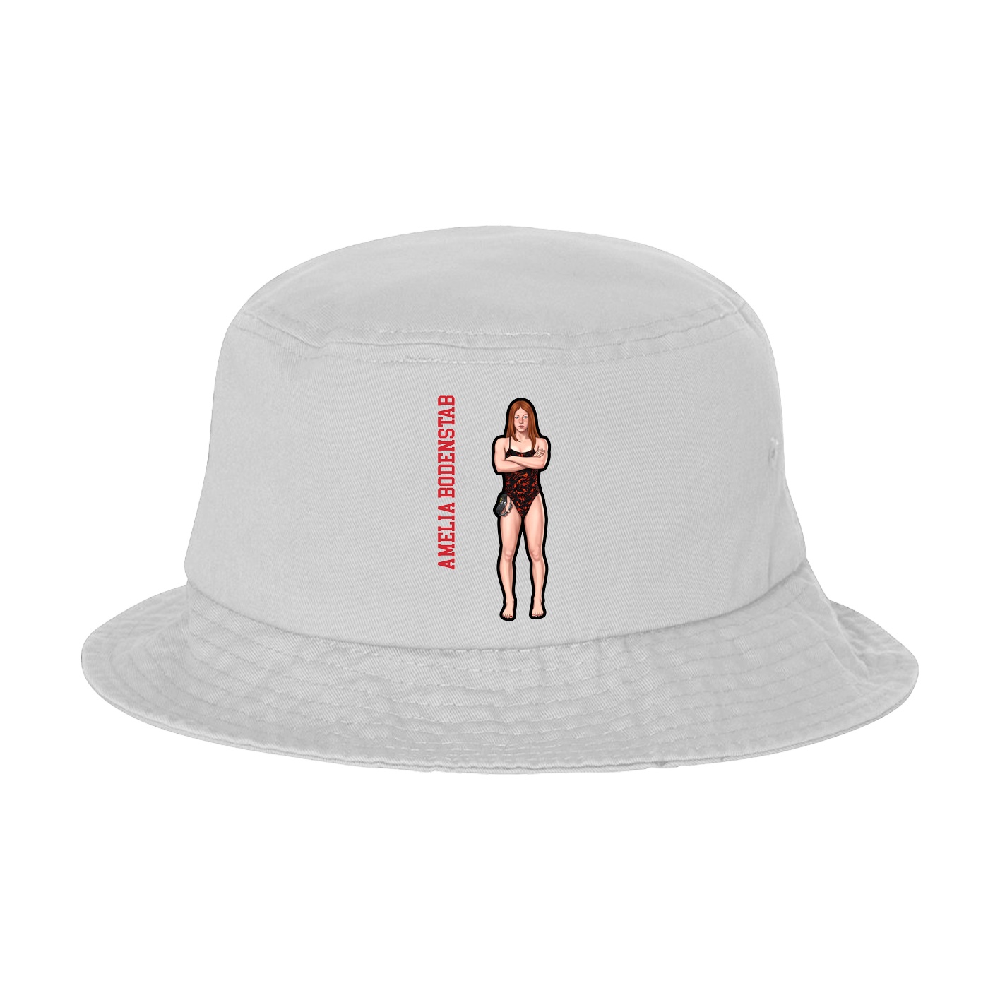 Bucket Cap — Name Vertical in White