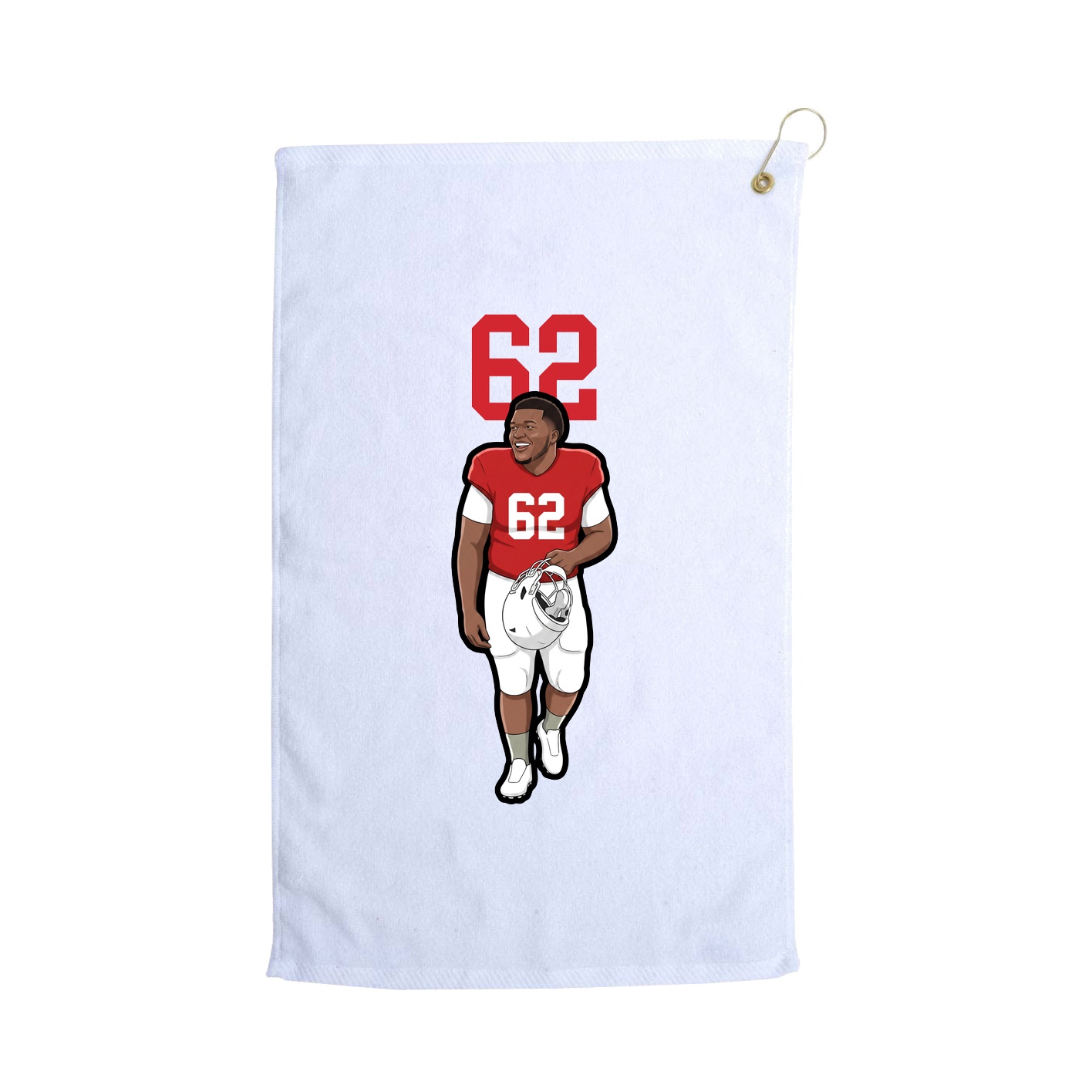 Golf Towel — Number Top in White