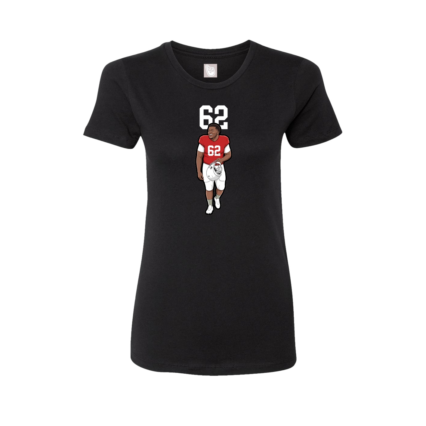 Womens Tee — Number Top in Black