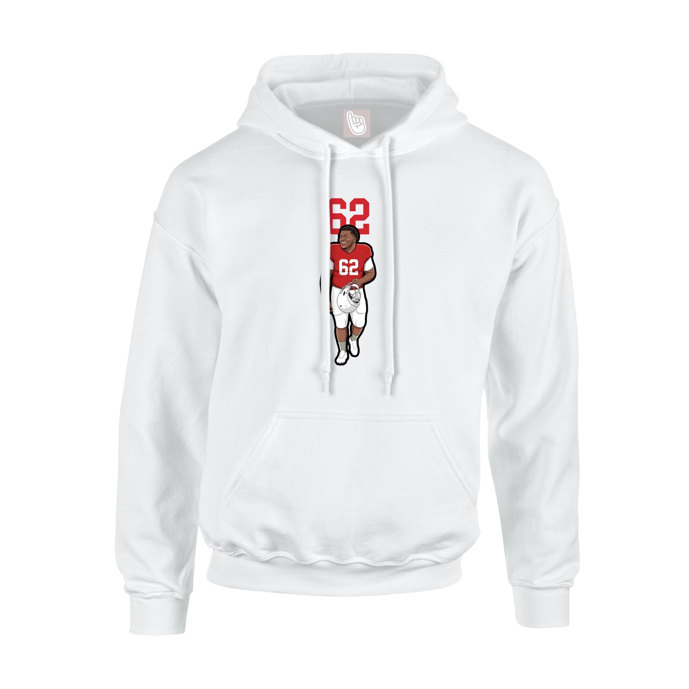 Hoodie — Number Top in White