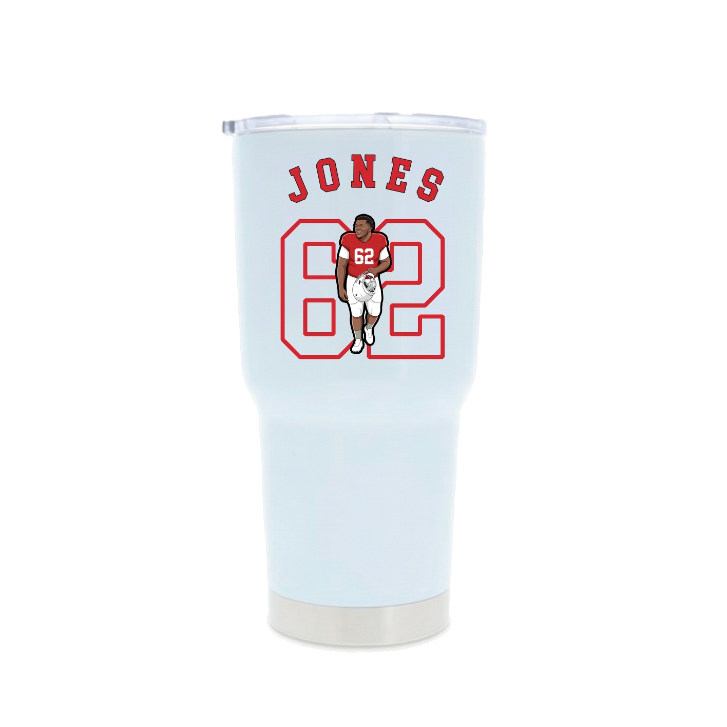 30oz Stainless Steel Tumbler — Shirsey Arch in White