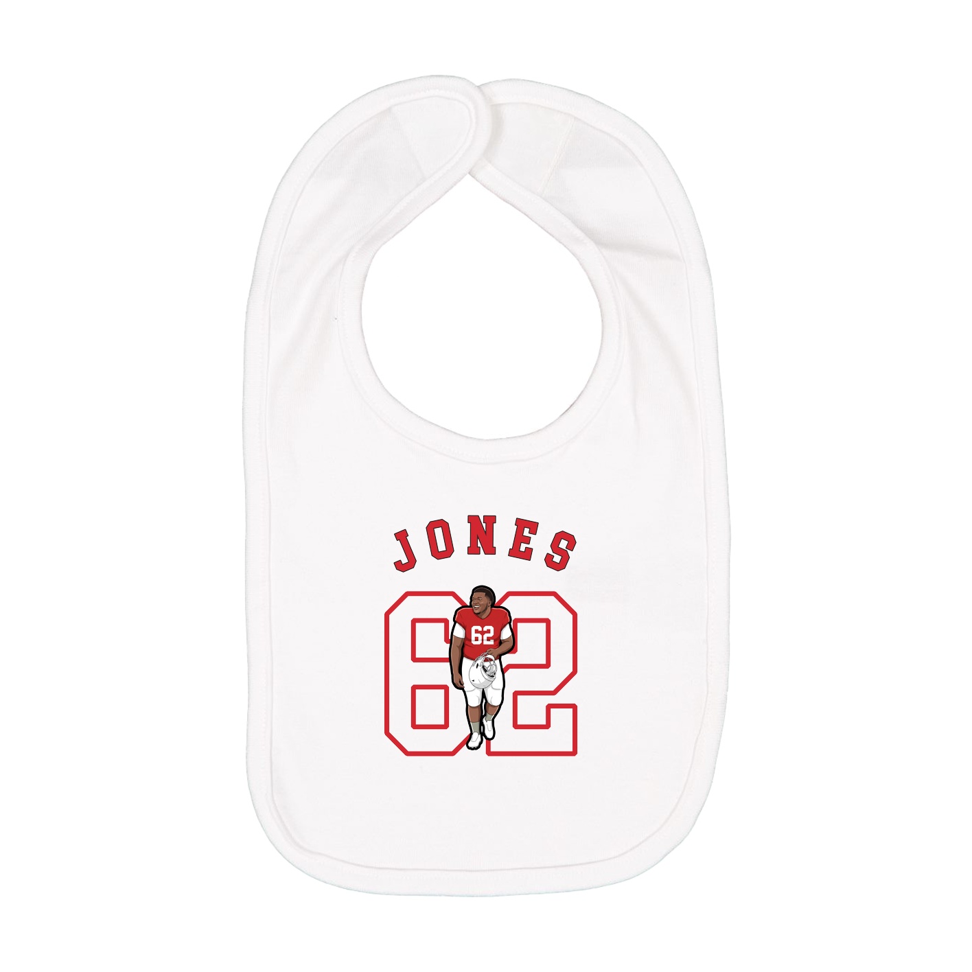 Infant Bib — Shirsey Arch in White