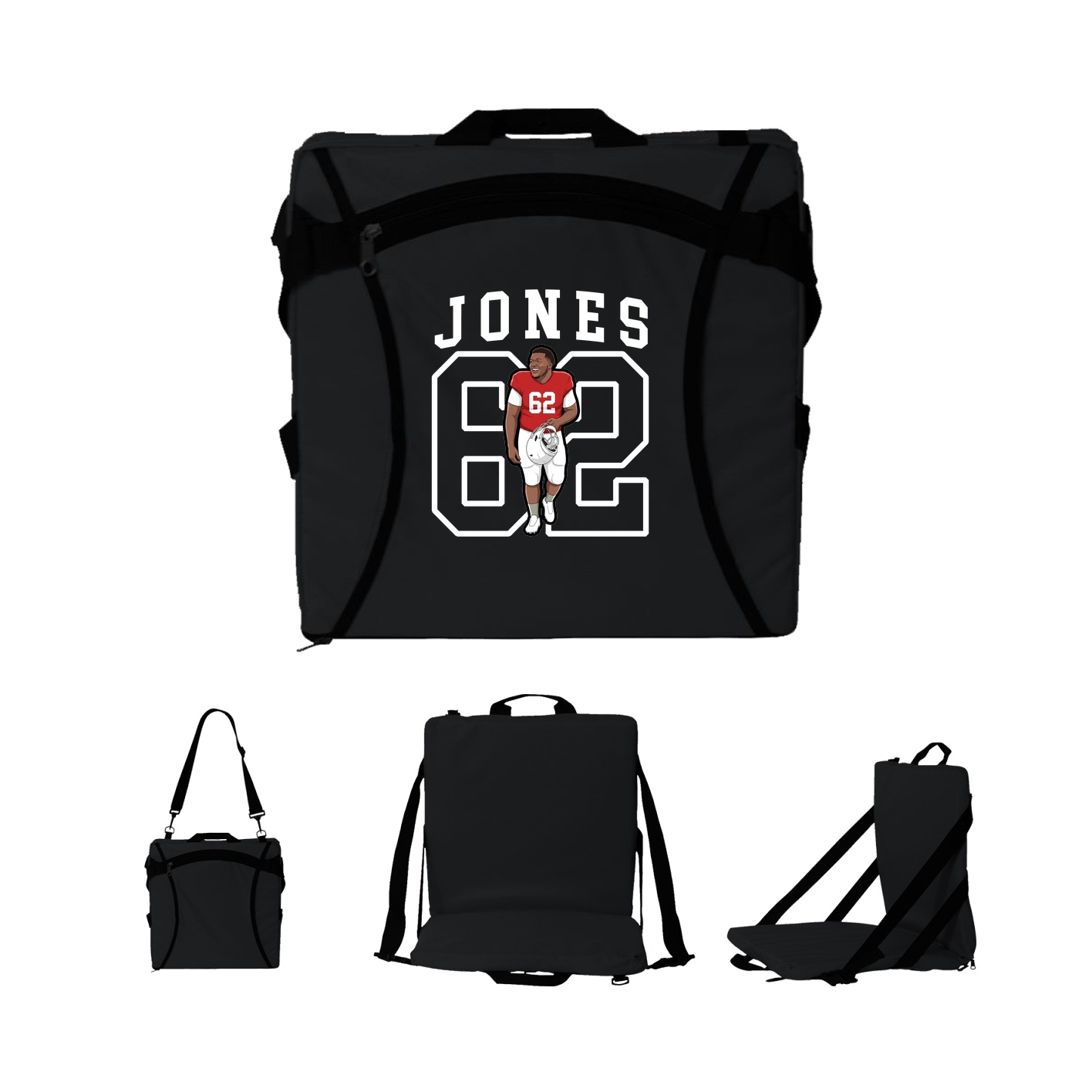 Folding Stadium Seat — Shirsey in Black