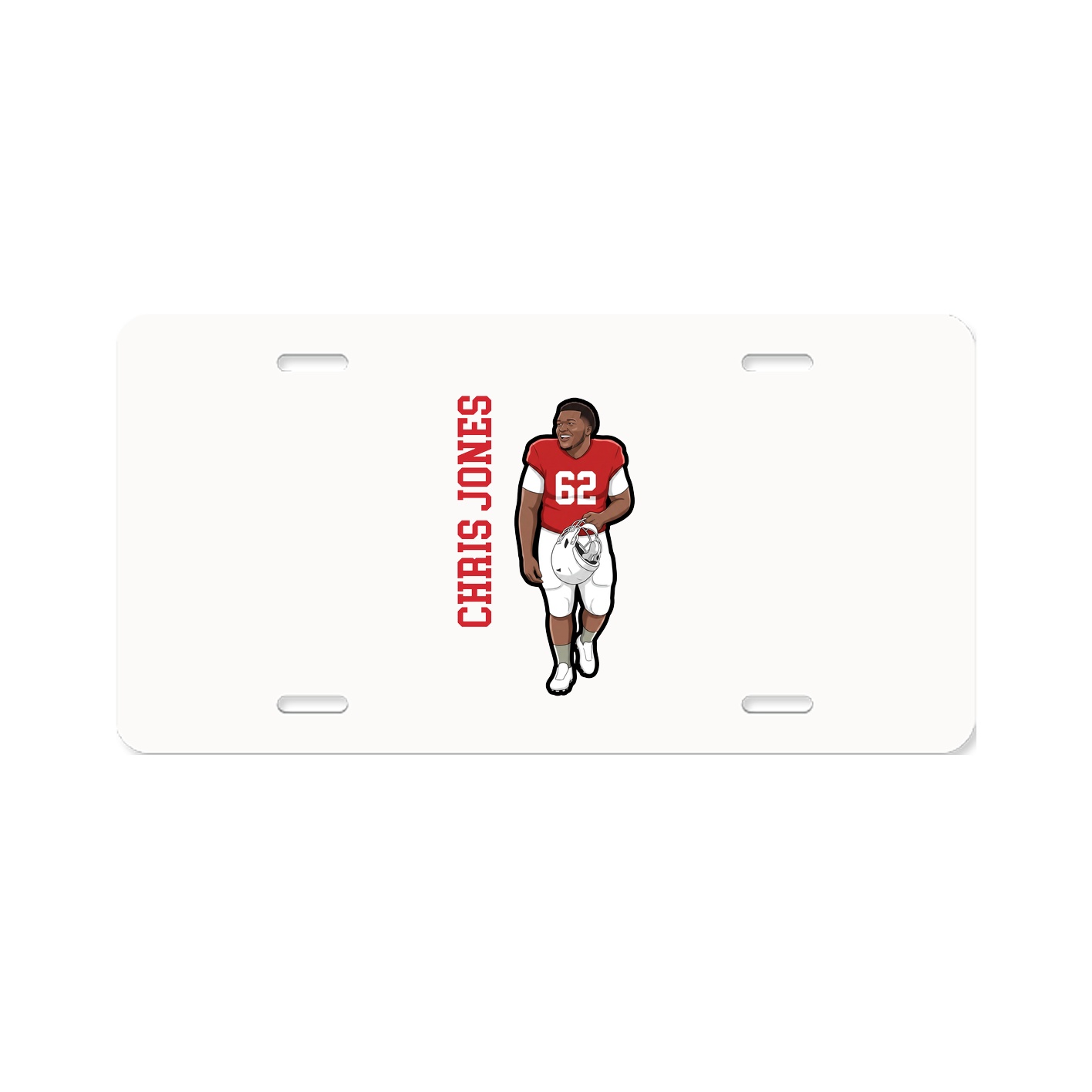 License Plate — Name Vertical in Classic