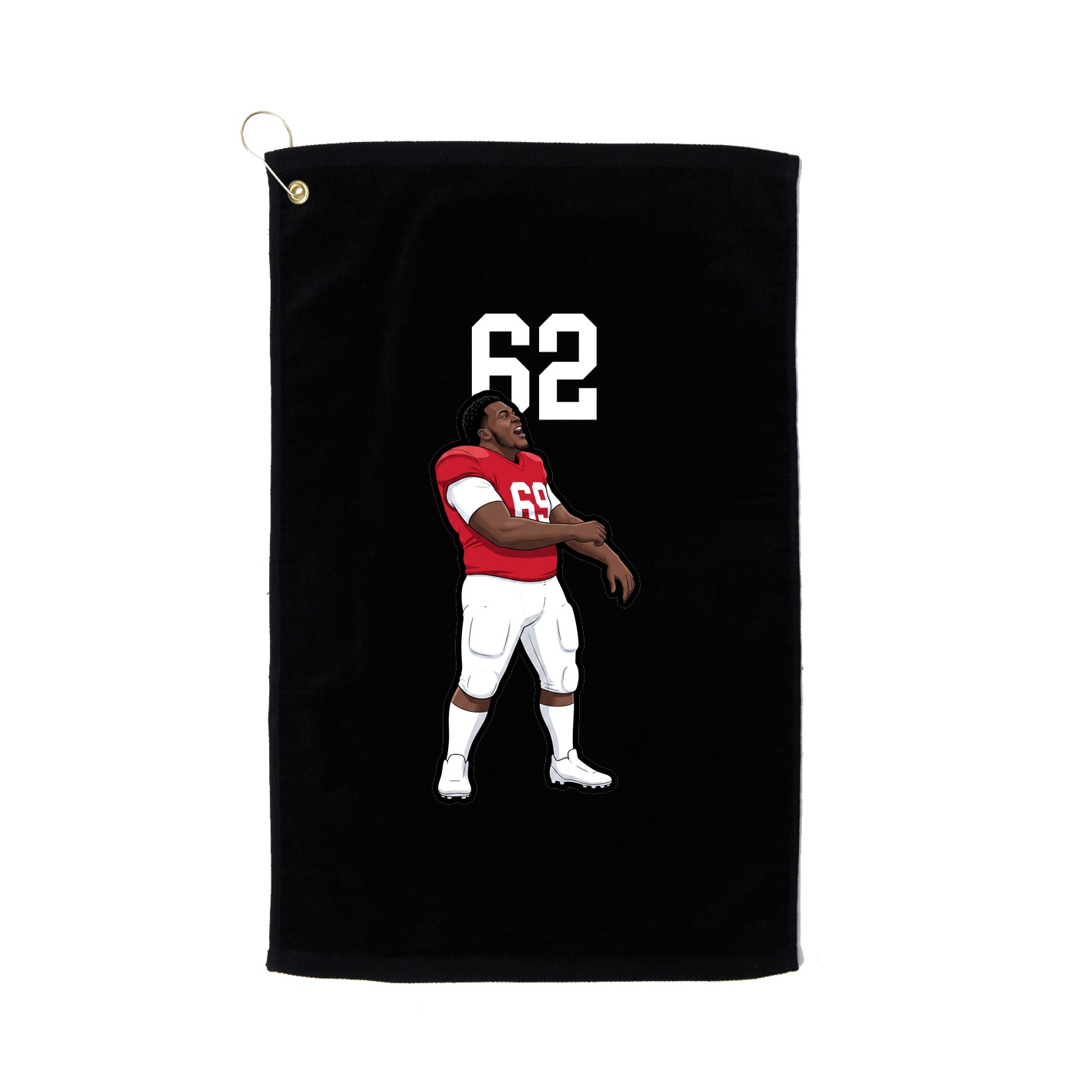 Golf Towel — Number Top in Black