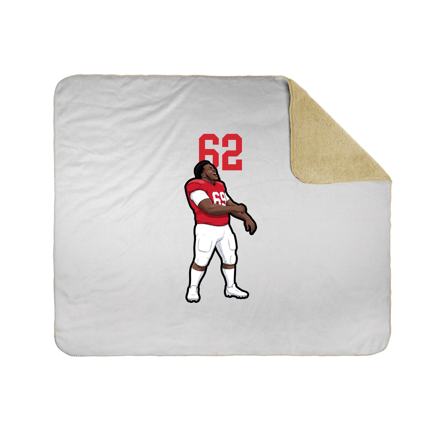 Throw Blanket — Number Top in White