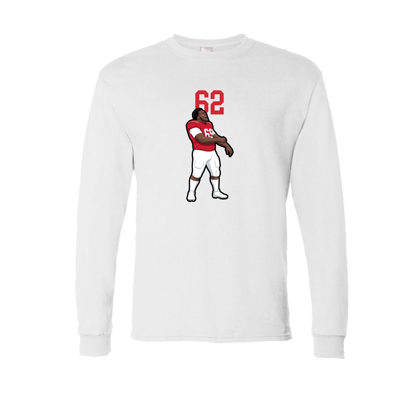 Long Sleeve Tee — Number Top in White
