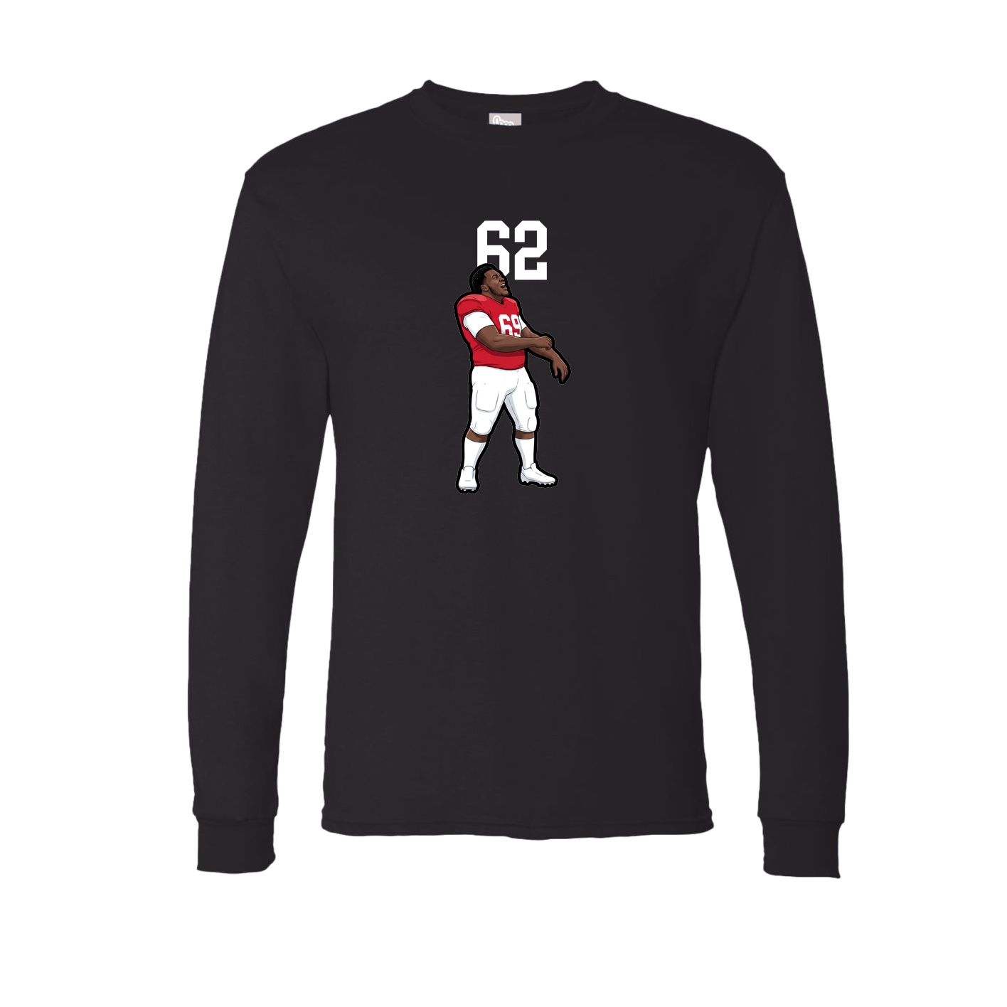 Long Sleeve Tee — Number Top in Black