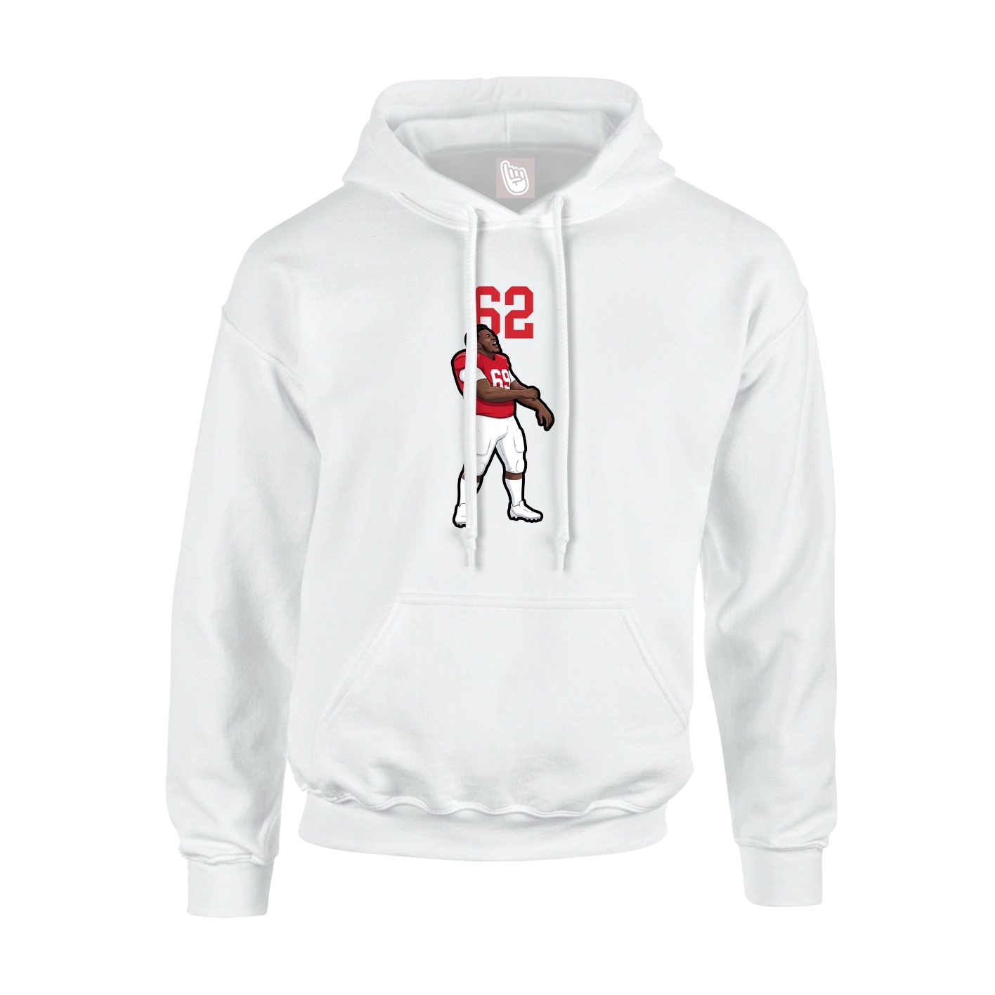 Hoodie — Number Top in White