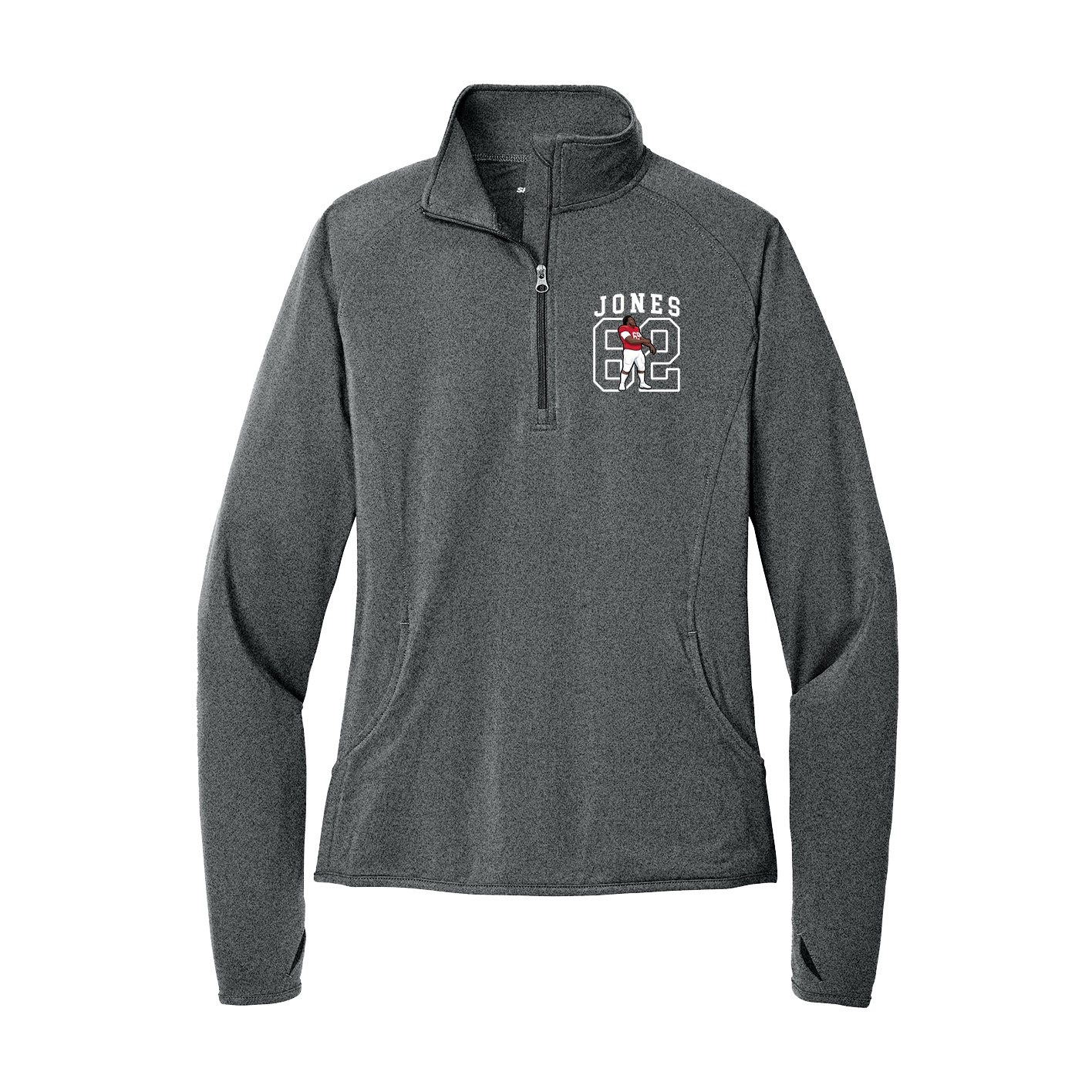 Women's Q-Zip Pullover — Shirsey in Grey