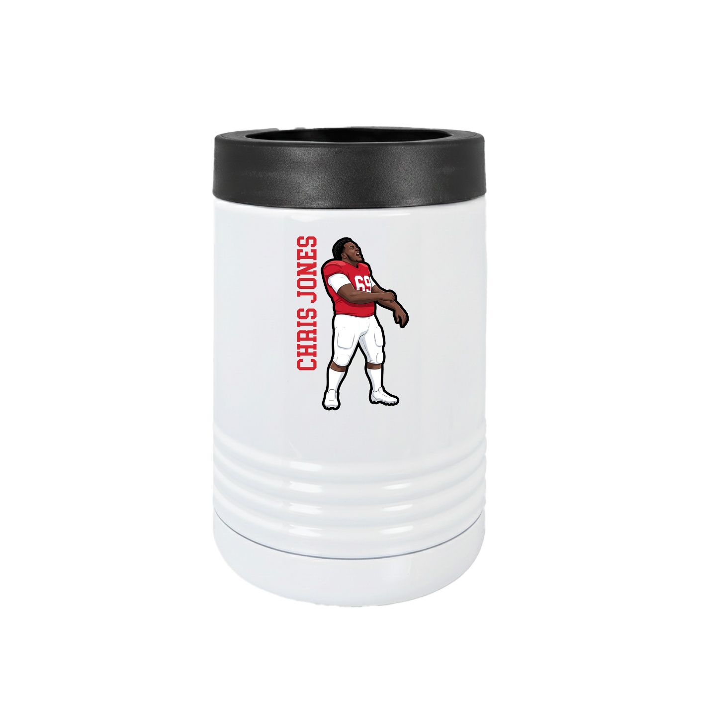 Beverage Holder — Name Vertical in White
