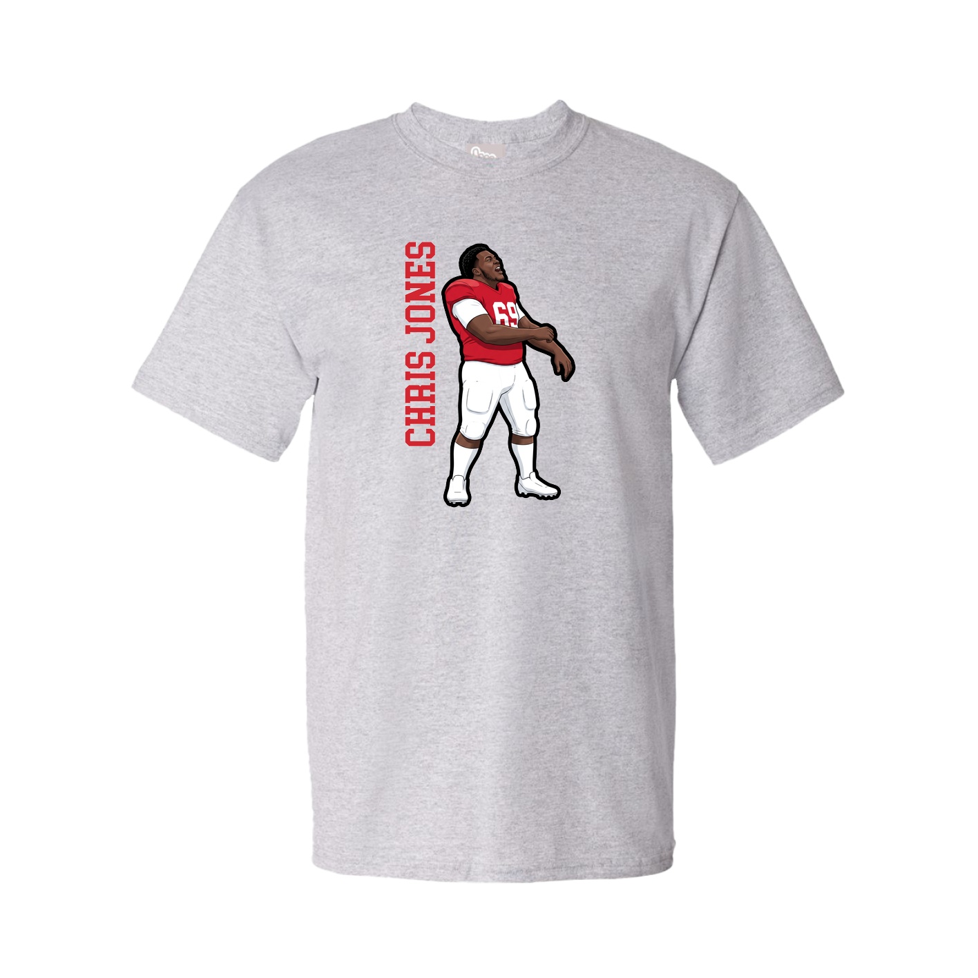 Youth Tee — Name Vertical in Grey