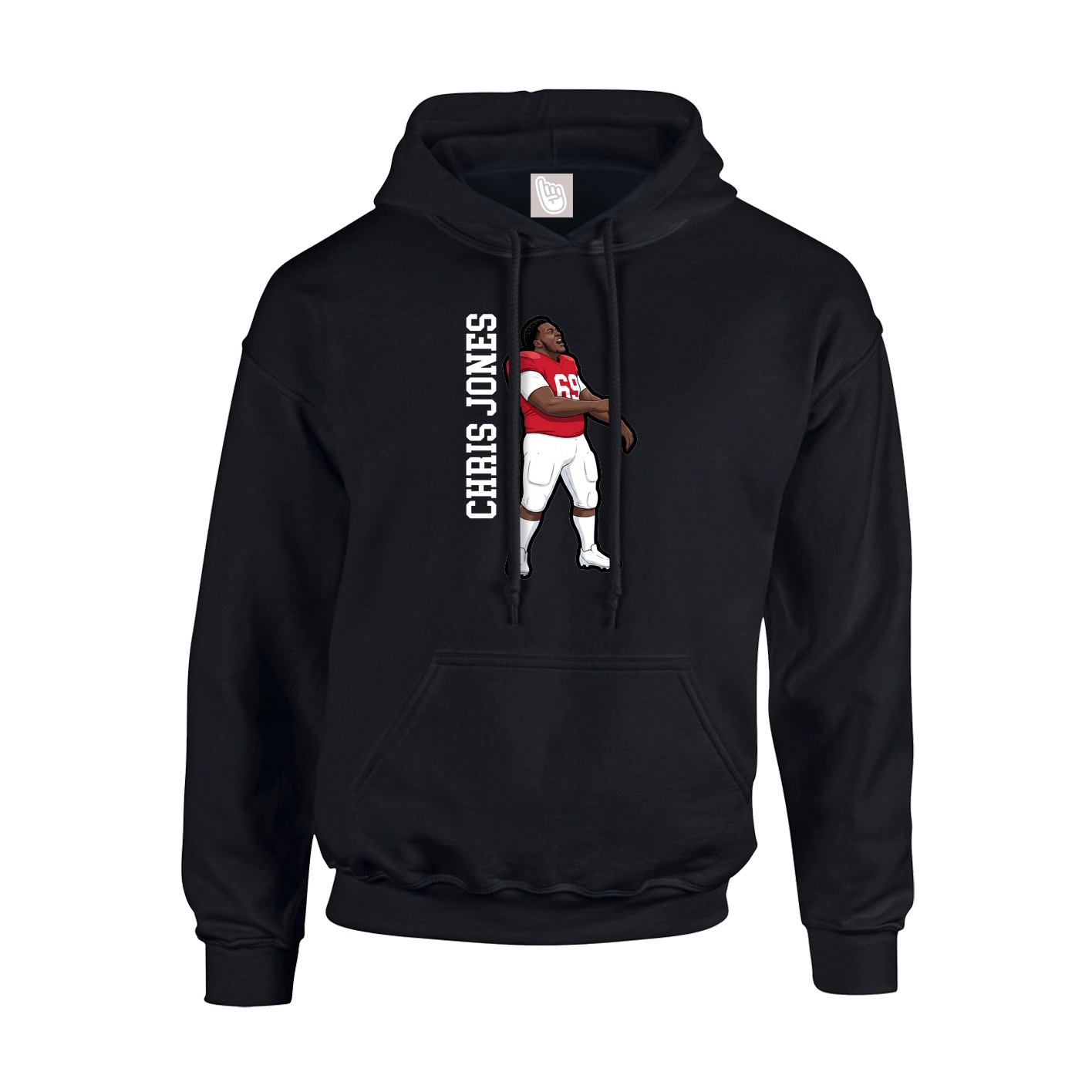 Hoodie — Name Vertical in Black