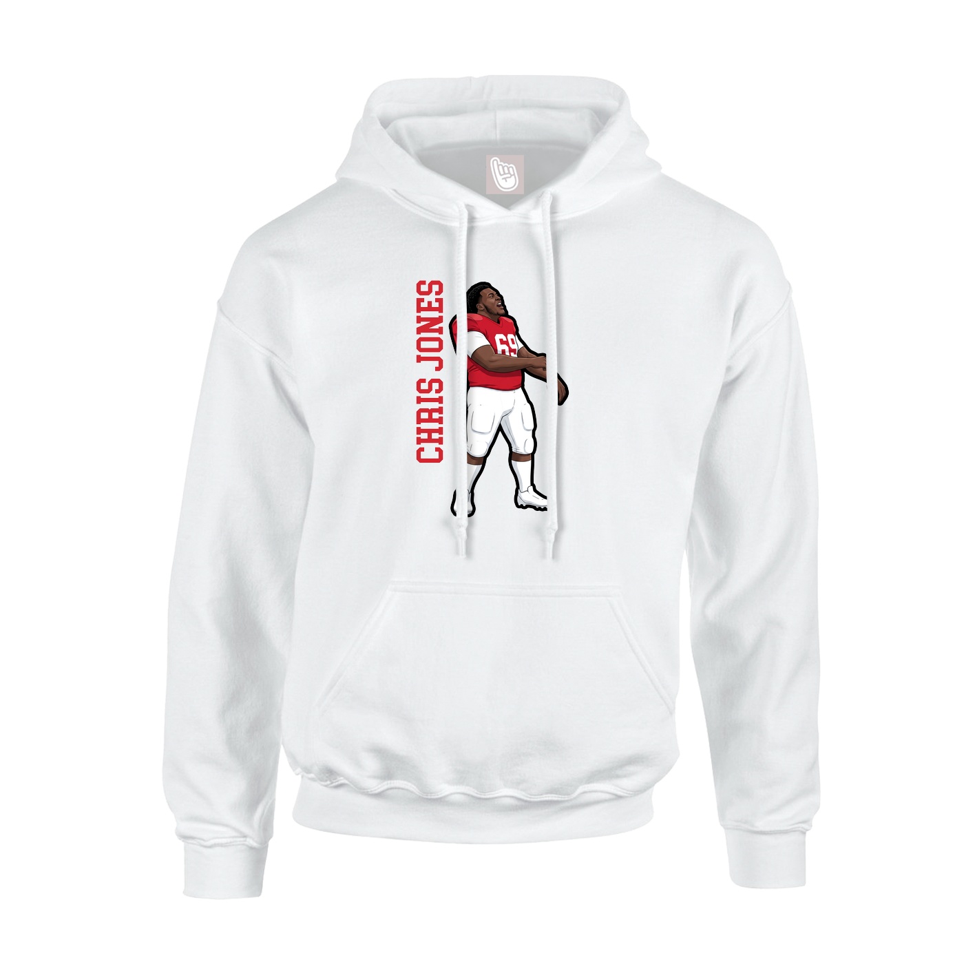 Youth Hoodie — Name Vertical in White