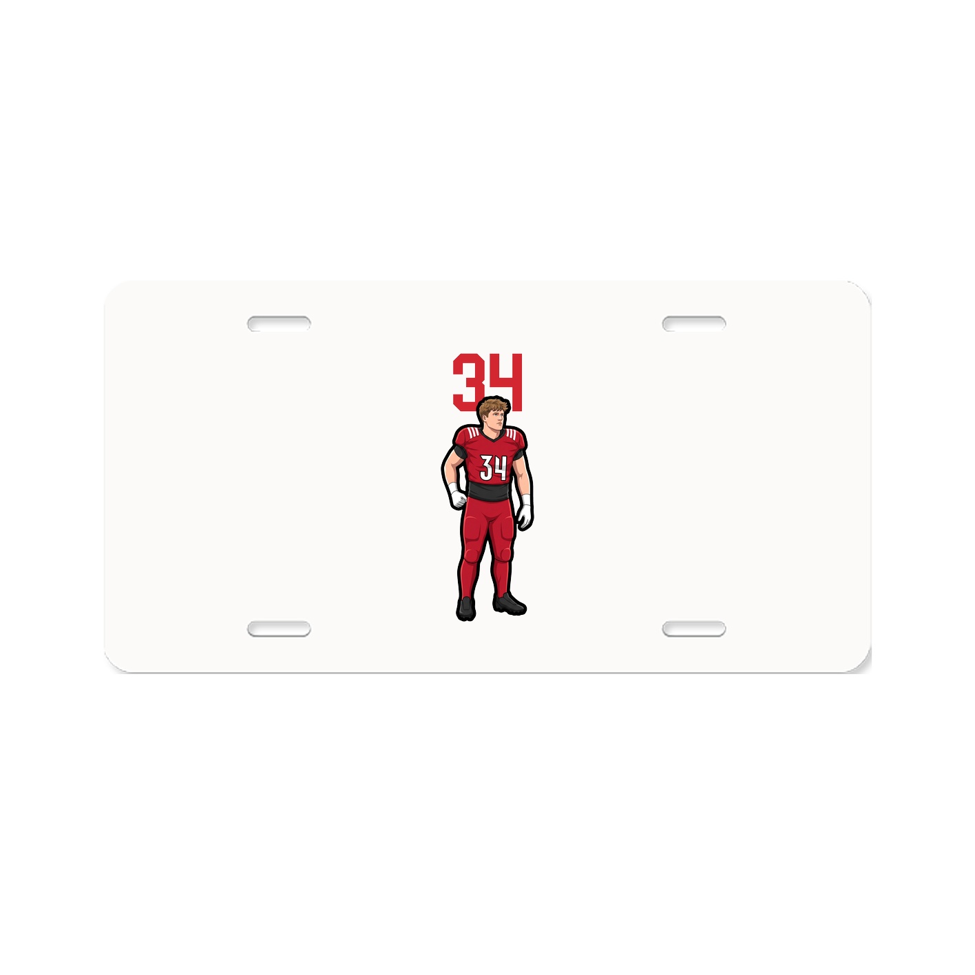 License Plate — Number Top in Classic