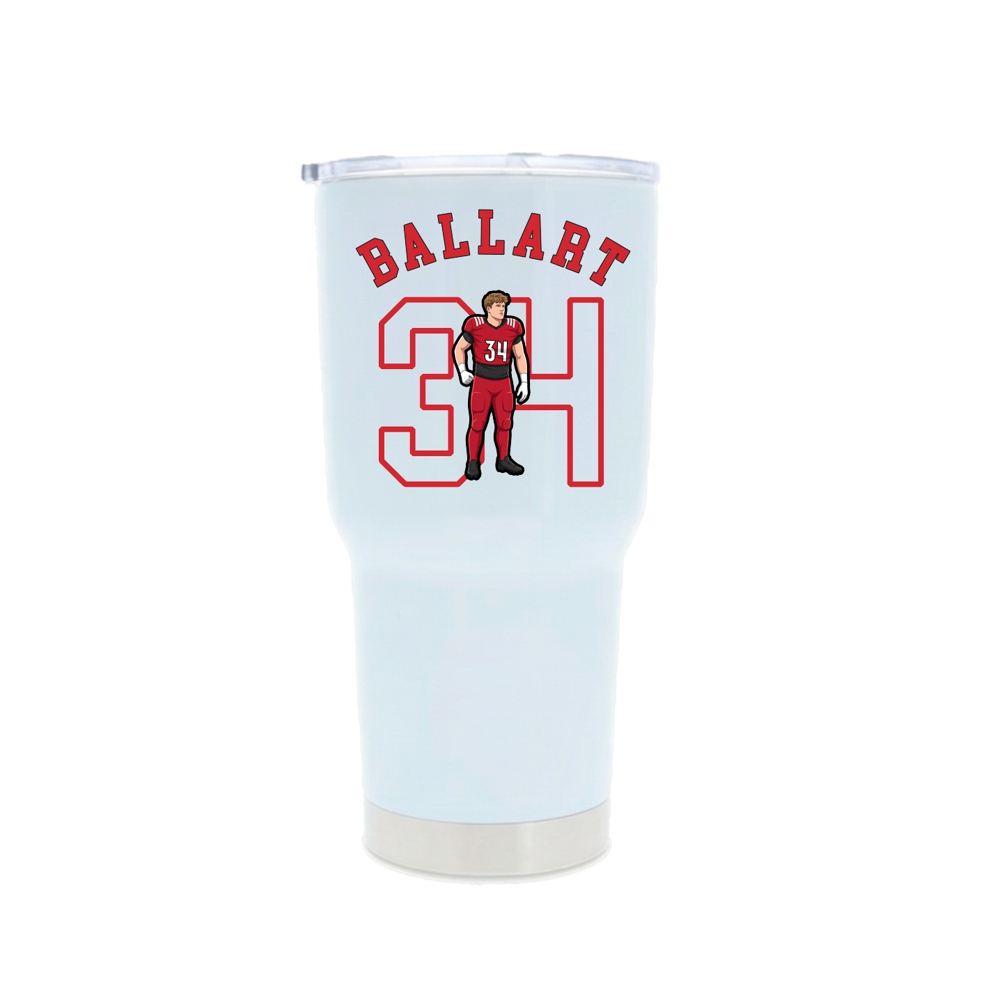 30oz Stainless Steel Tumbler — Shirsey Arch in White