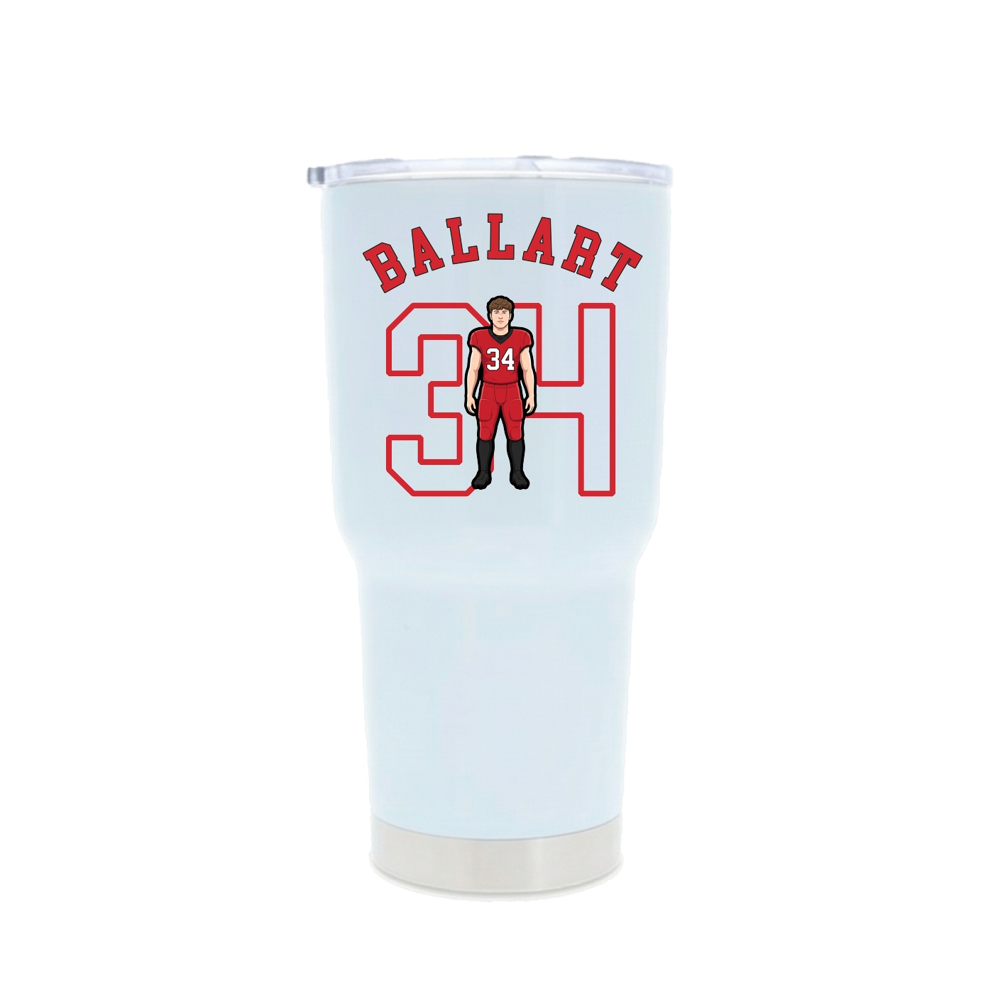 30oz Stainless Steel Tumbler — Shirsey Arch in White