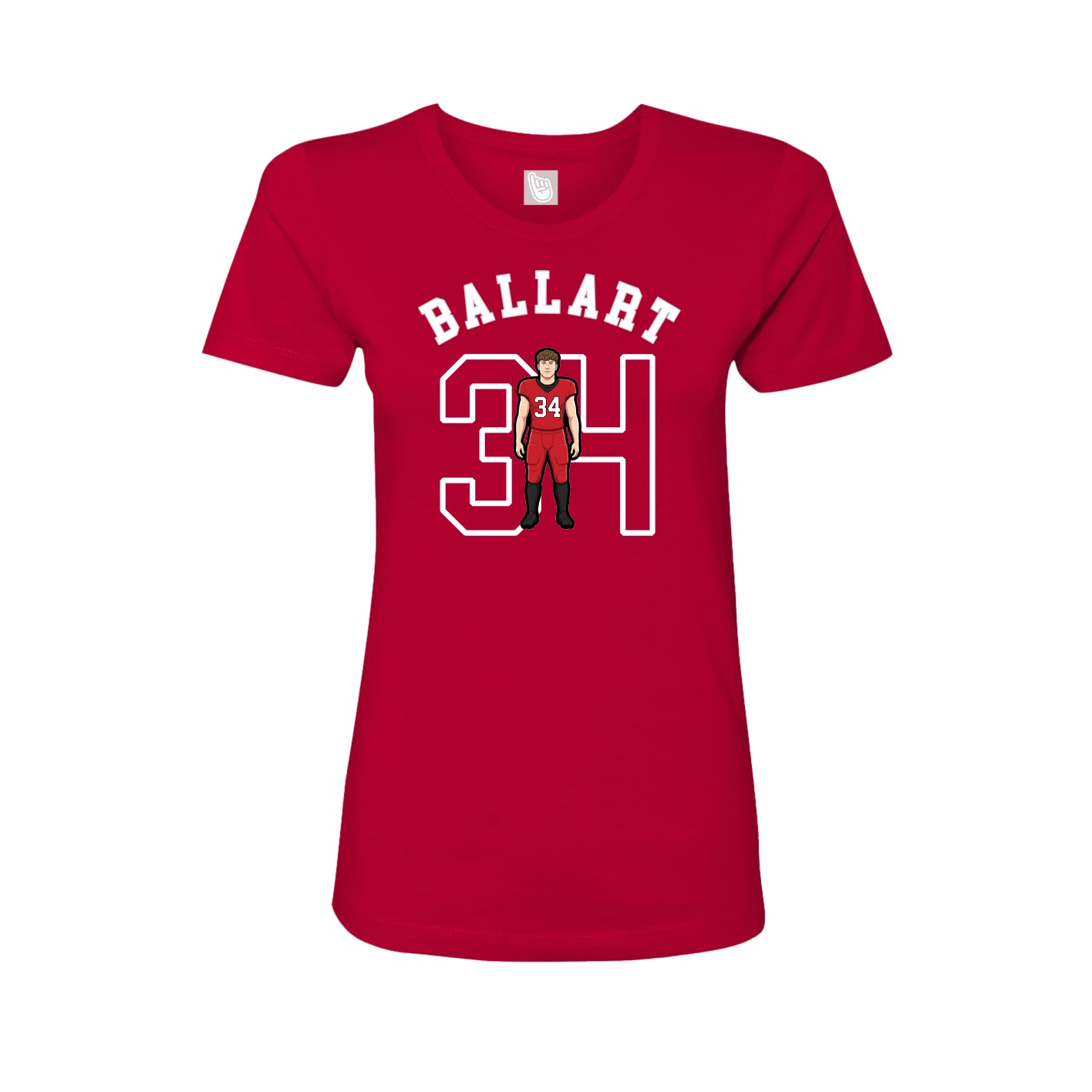 Fitted Women's Tee — Shirsey Arch in Red