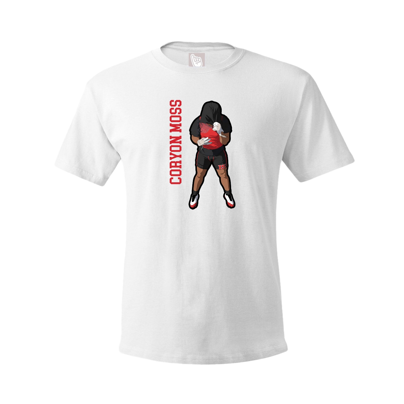 Tee — Name Vertical in White