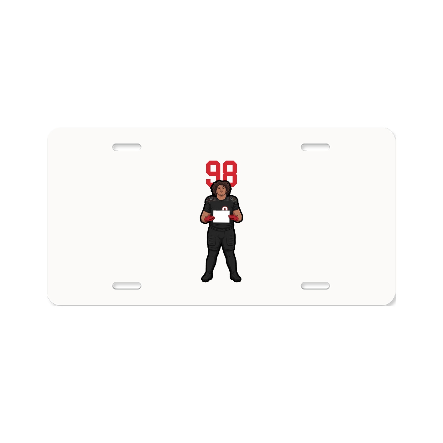 License Plate — Number Top in Classic