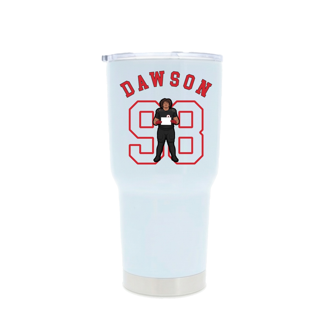 30oz Stainless Steel Tumbler — Shirsey Arch in White