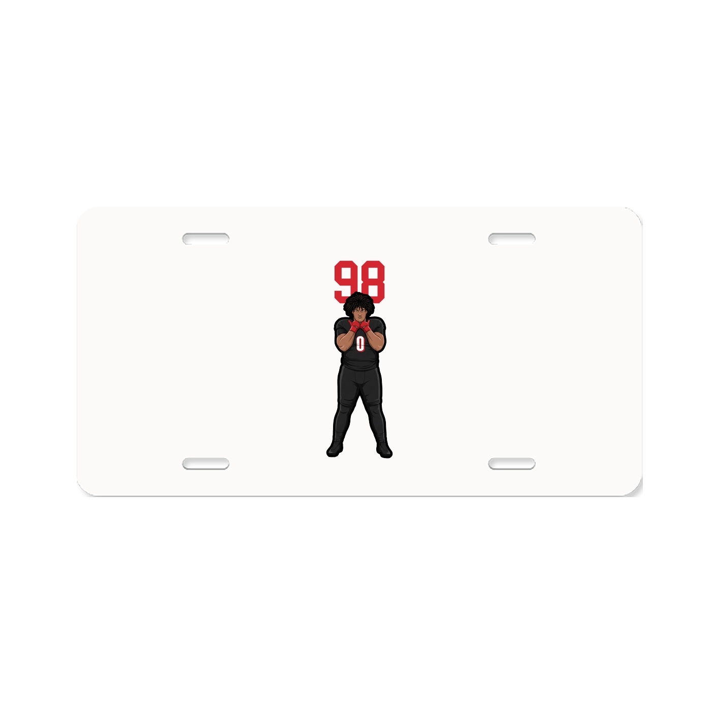 License Plate — Number Top in Classic