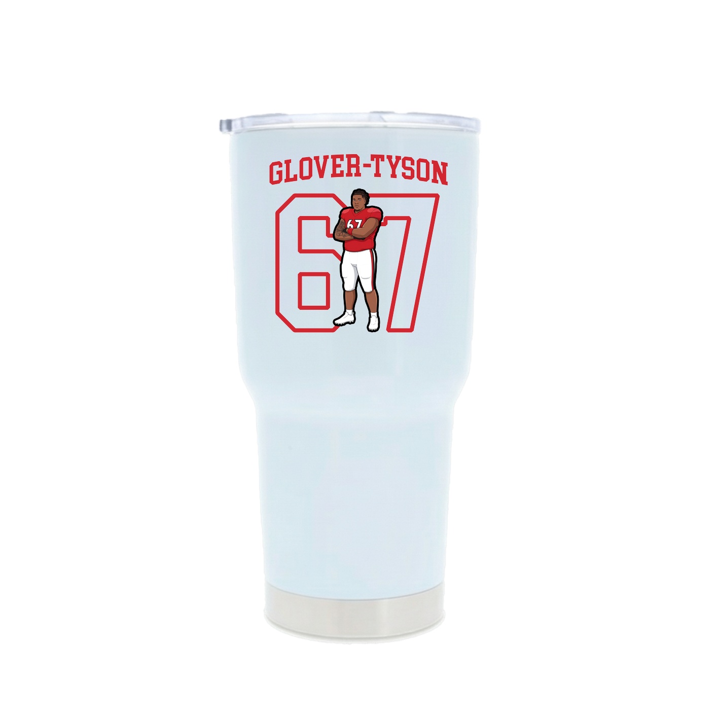 30oz Stainless Steel Tumbler — Shirsey in White