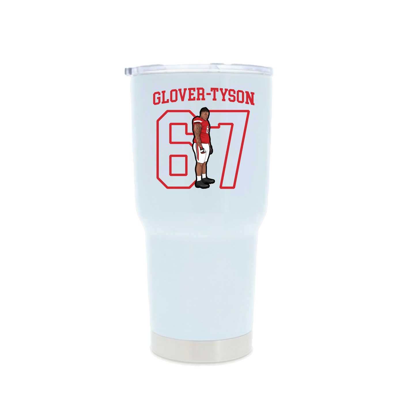 30oz Stainless Steel Tumbler — Shirsey in White