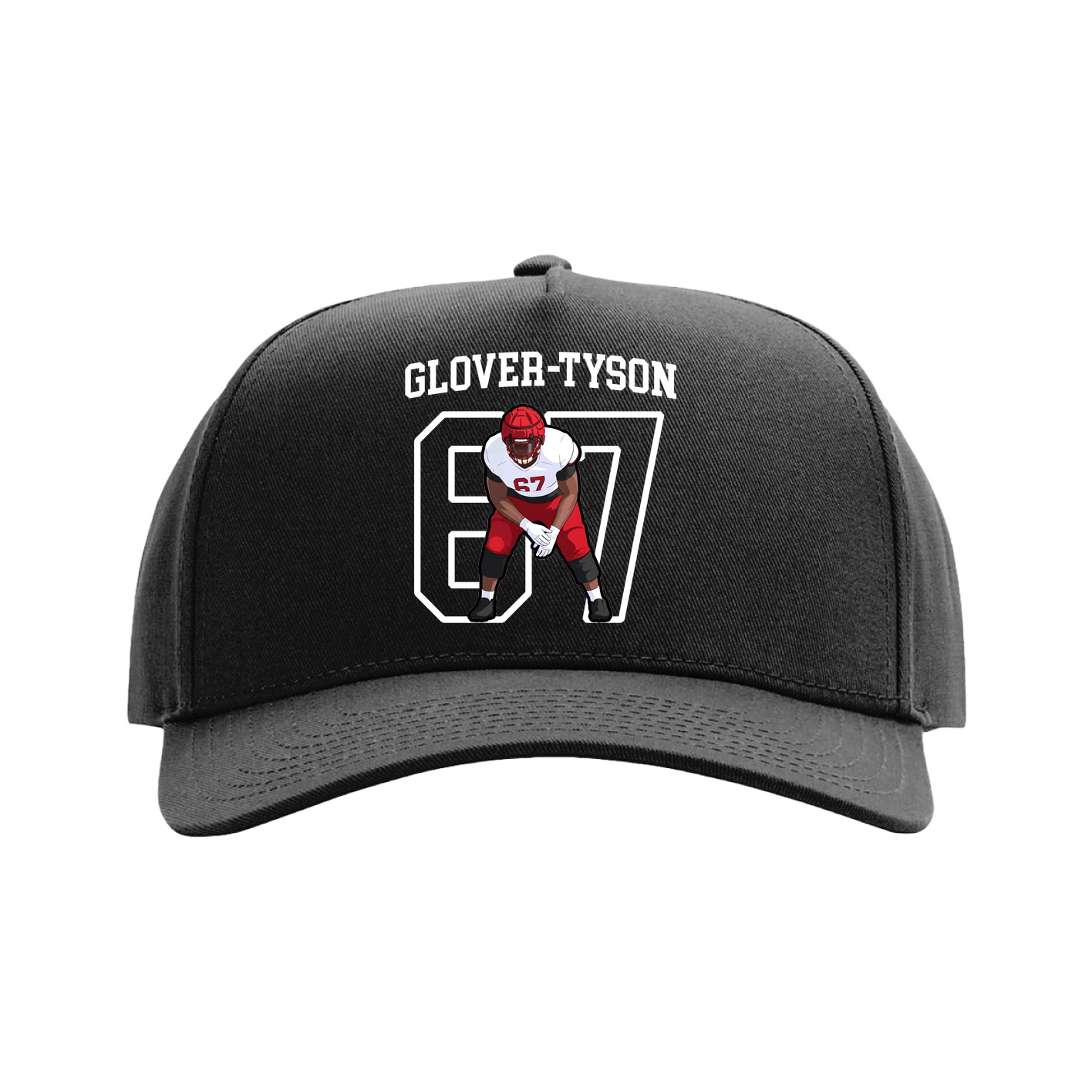 Full Fabric Five-Panel Champ Cap — Shirsey in Black