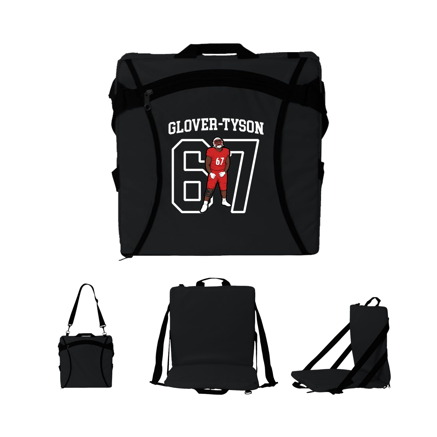 Folding Stadium Seat — Shirsey in Black