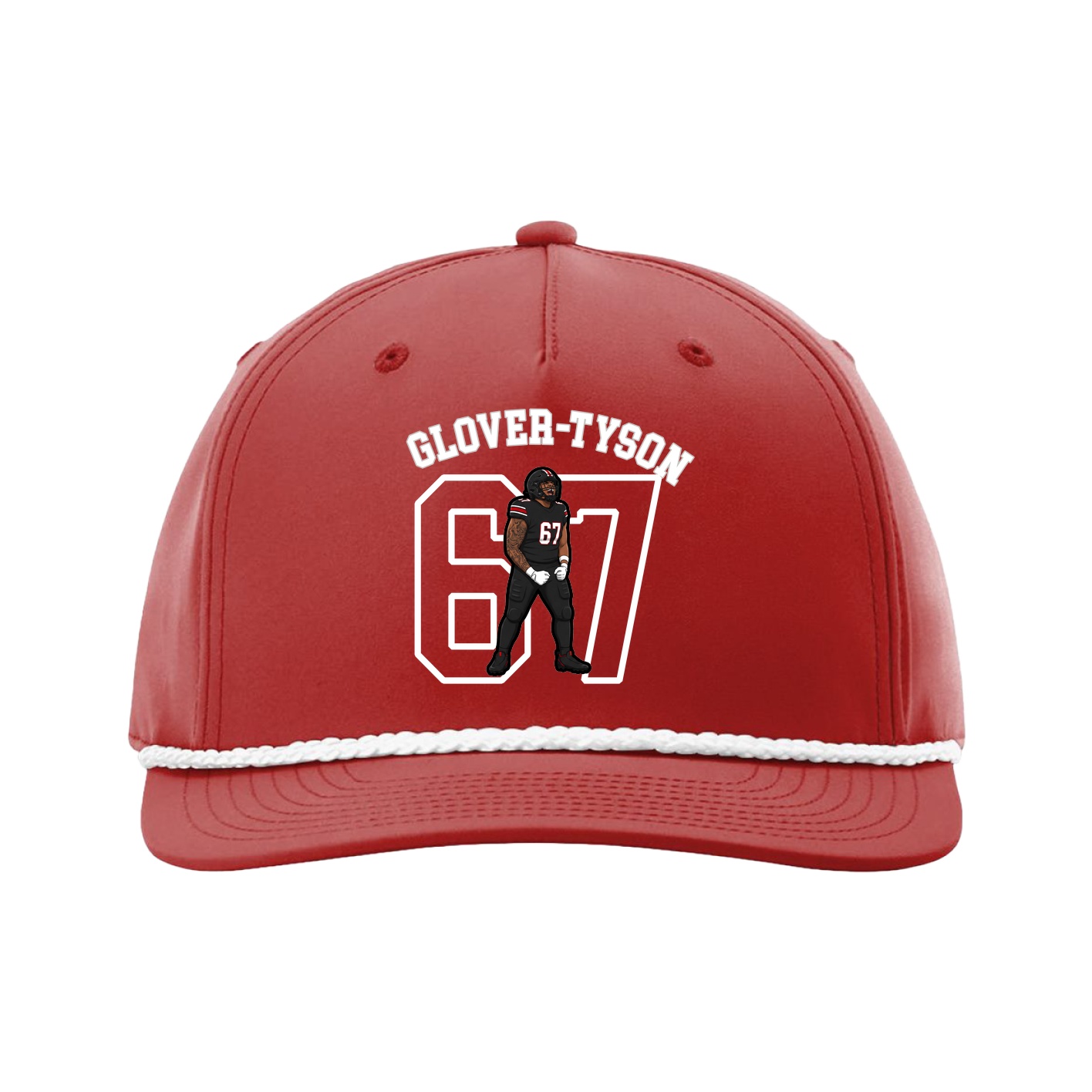 Five-Panel Classic Rope Cap — Shirsey Arch in Red