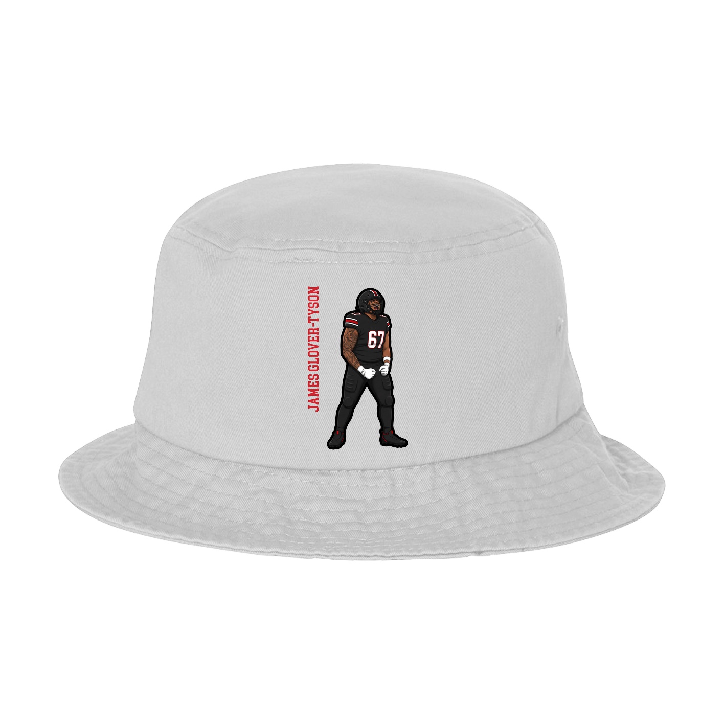 Bucket Cap — Name Vertical in White