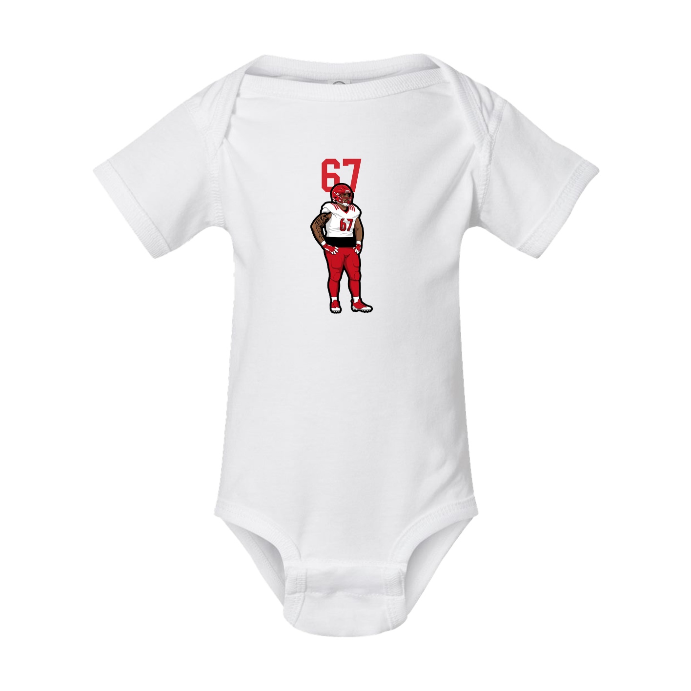 Baby Onesie — Number Top in White