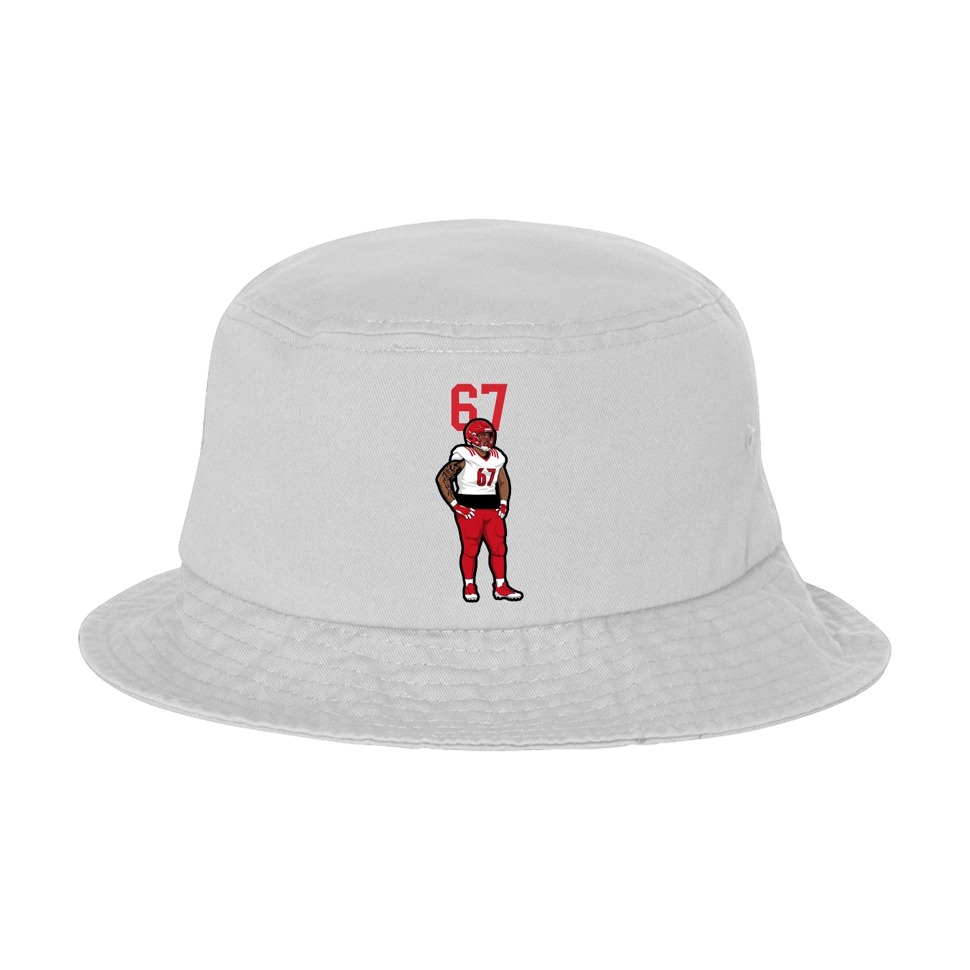 Bucket Cap — Number Top in White