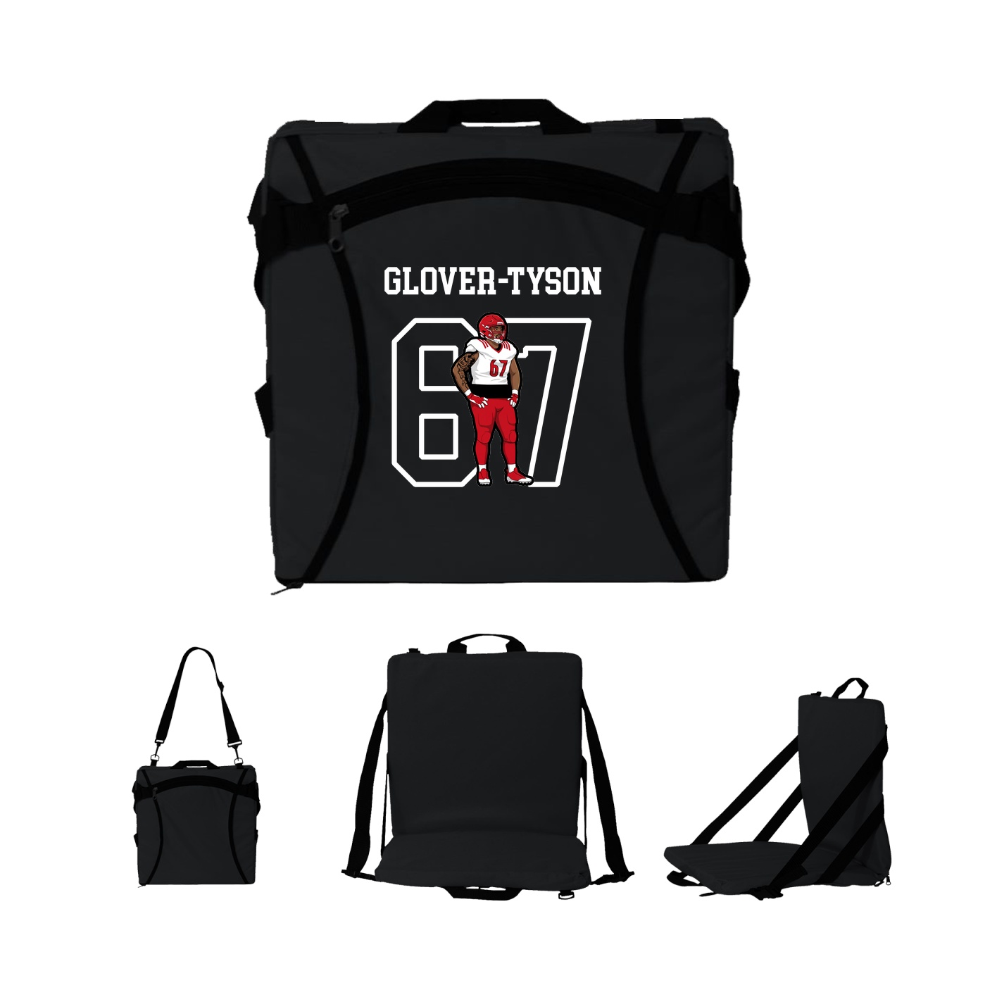 Folding Stadium Seat — Shirsey in Black