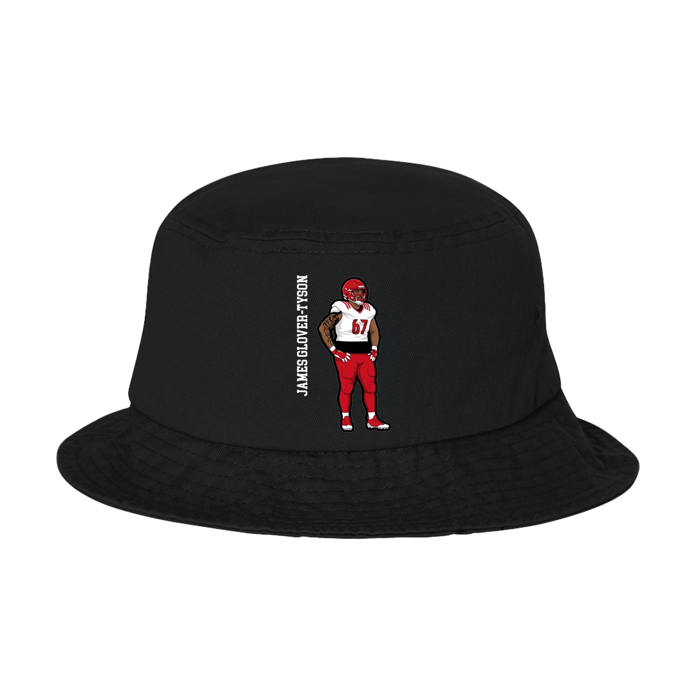 Bucket Cap — Name Vertical in Black