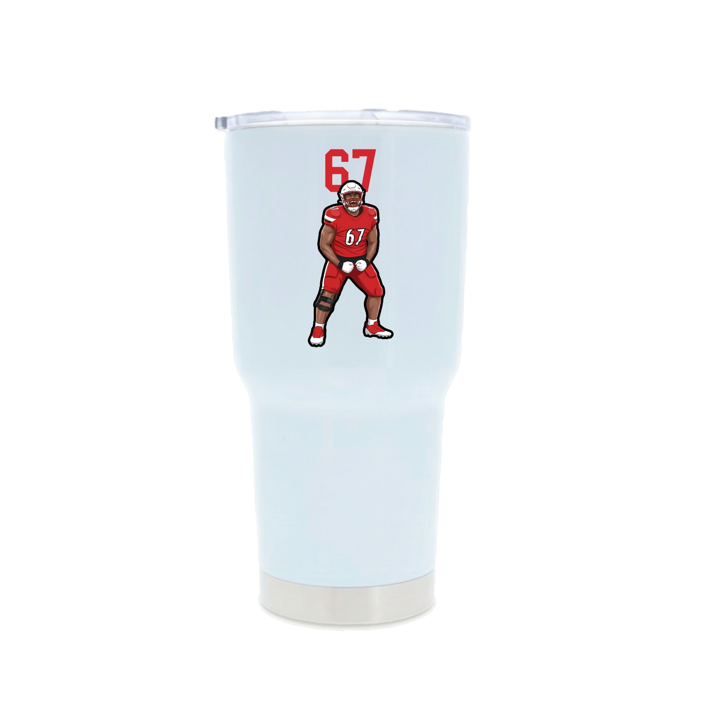 30oz Stainless Steel Tumbler — Number Top in White