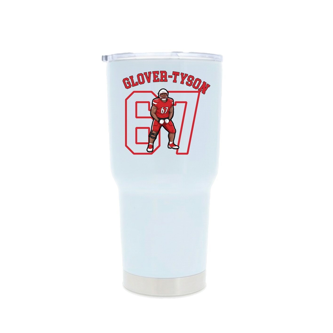 30oz Stainless Steel Tumbler — Shirsey Arch in White