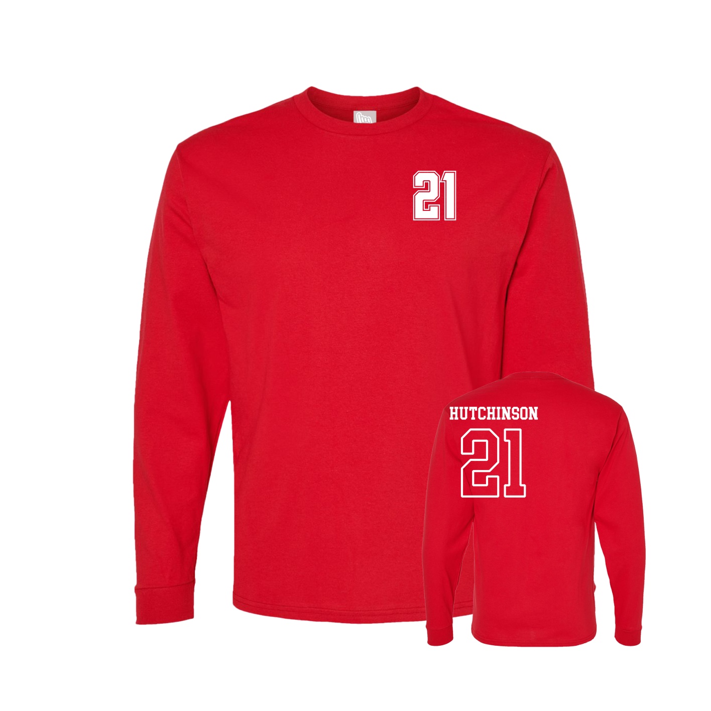 Long Sleeve Tee — Chest Back in Red