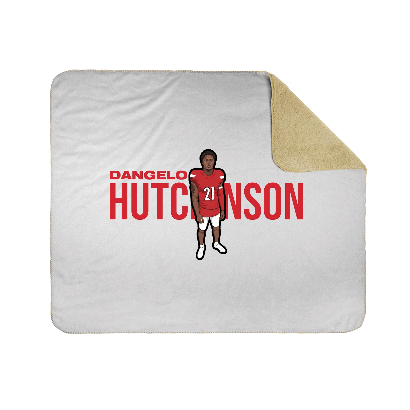 Throw Blanket — Player Name in White