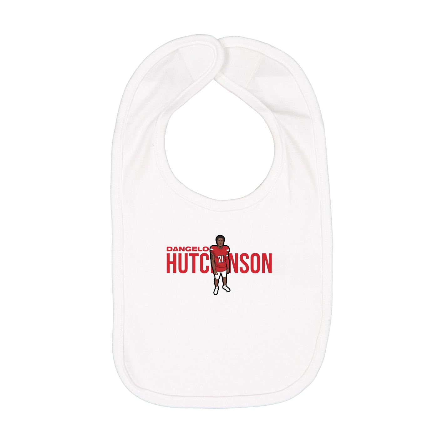 Infant Bib — Player Name in White