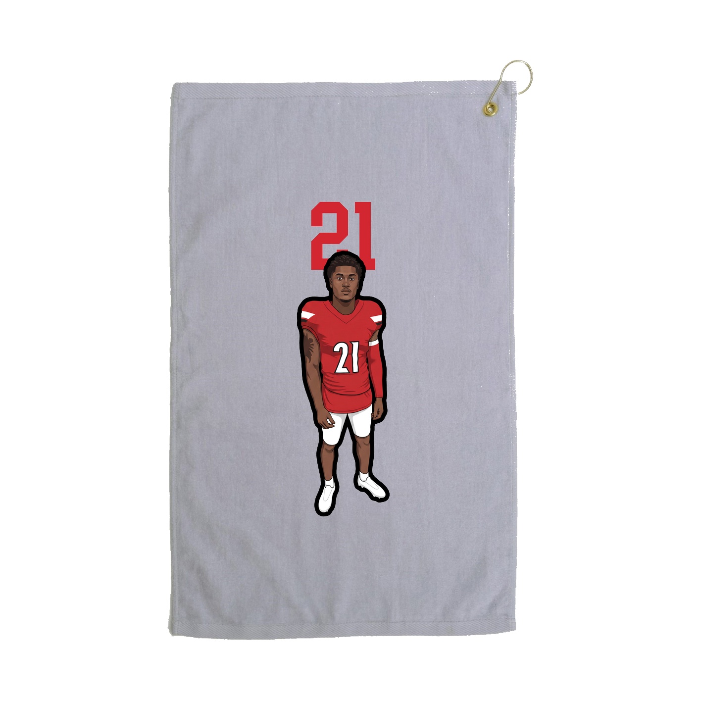 Golf Towel — Number Top in Grey