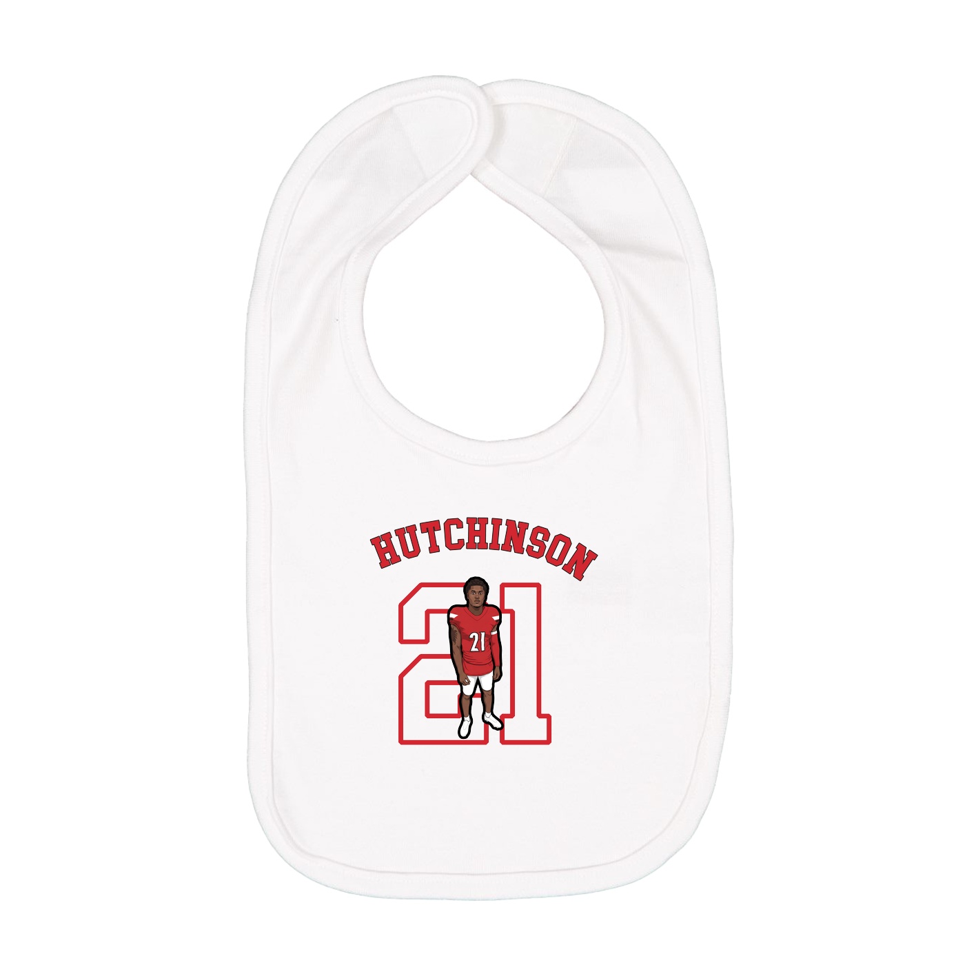 Infant Bib — Shirsey Arch in White