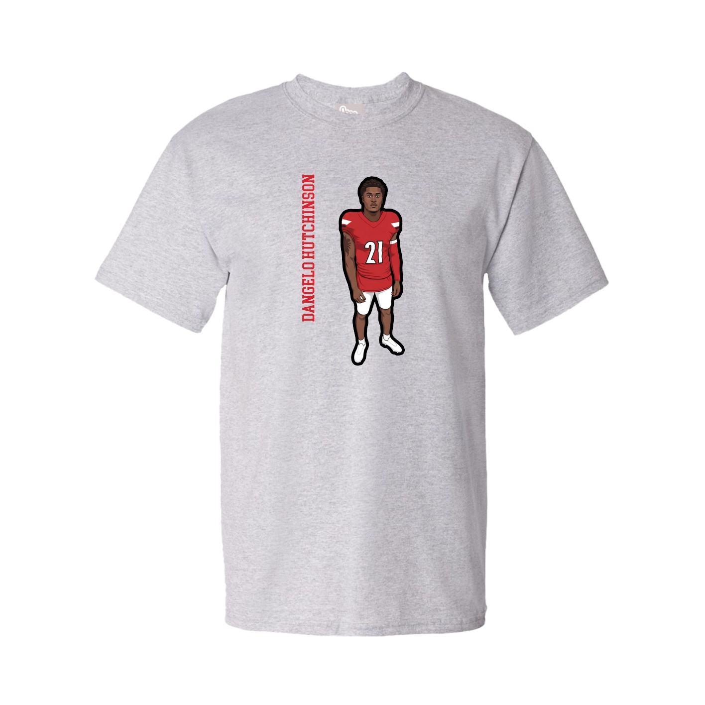 Youth Tee — Name Vertical in Grey